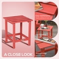 thumbnail image 5 of Outsunny 15" Patio End Table, HDPE Plastic, Red, 5 of 9