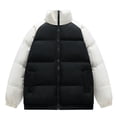 thumbnail image 1 of LOVZFMLL Jackets for Men Man Raglan Sleeve-padded Clothes Winter Style Teenagers Versatile High Street Easy Keep Warm Loose Coat, 1 of 2