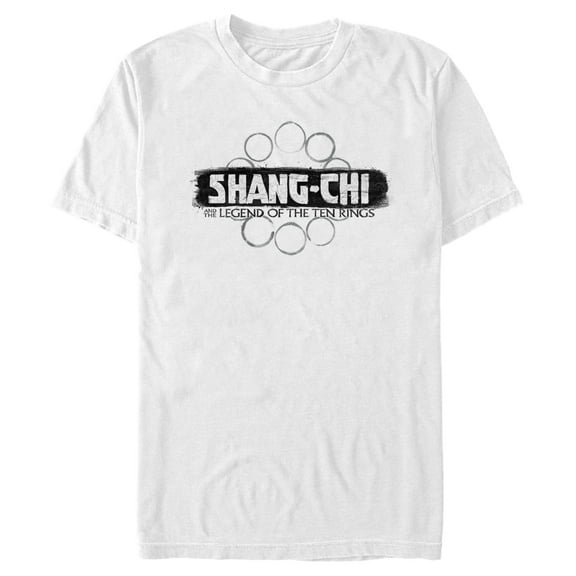 Men's Shang-Chi and the Legend of the Ten Rings Logo Black Graphic Tee White Medium