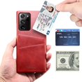 thumbnail image 3 of Dteck Case For Samsung Galaxy Note 20 Ultra(6.9 inches),Luxury Leather Card Holder Case Hard Back Phone Protective Note 20 Ultra 5G Cover ,Red, 3 of 3