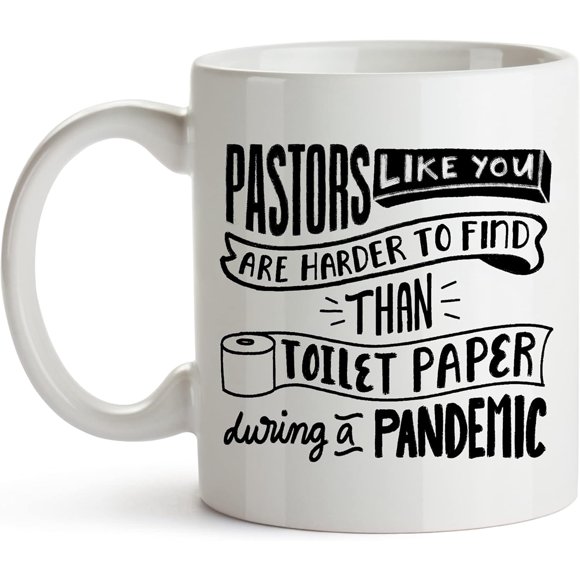 YouNique Designs Pastor Appreciation Mug for Men And Women, 11 Ounces, Funny Pastor Coffee Mug, Pastor's Appreciation Cup, Pastor Fathers Day Mugs (Black Handle)