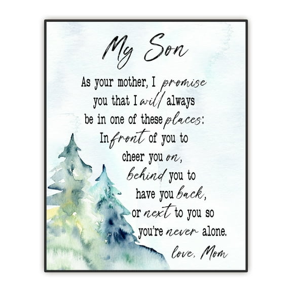 To my Son Quote, For my Son Art Print, Son Gift from Mom Dad, Graduation Birthday Chrismas Gift, Boy's room Decor, Inspirational Wall Art, Unframed Print 8"x10"