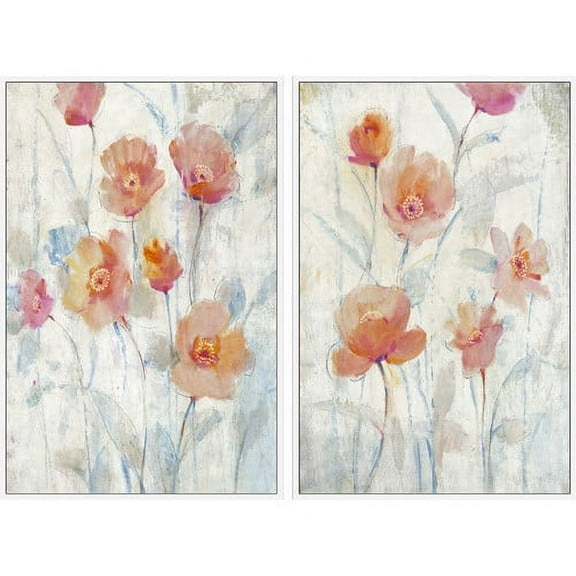 Watercolor Blooms Diptych