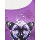thumbnail image 4 of Camiseta de Túnica de Talla Extra de Estampado Floral de Mariposa Rosegal  Camisetas tallas grandes, 4 of 5