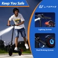 thumbnail image 4 of LiteFive 500W Electric Scooter - 10" Tires, Up to 22 MPH & 23 Miles, 3 Speed Modes Foldable Commuter Electric Scooter for Adults, 4 of 7