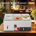 thumbnail image 5 of 6.3QT X 1+ 2.6QT X 4 Commercial Food Warmer - Precise Temp Control, Food-Grade Stainless Steel, Considerate Details, 5 of 7