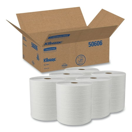 Scott Essential Plus Hard Roll Towels 8  x 600 ft  1.75  Core dia  White  6 Rolls/CT