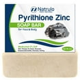 thumbnail image 1 of Barra de jabón de zinc con piritiona para rostro y cuerpo, 4 oz | Jabón en barra medicado al 2% ZnP, limpiador para terapia de la piel para acné, rosácea, eccema, dermatitis, psoriasis, picazón | Limp, 1 of 5