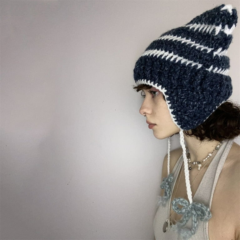 KelaJuan Cat Beanies for Women, Winter Warm Cat Ear Hat