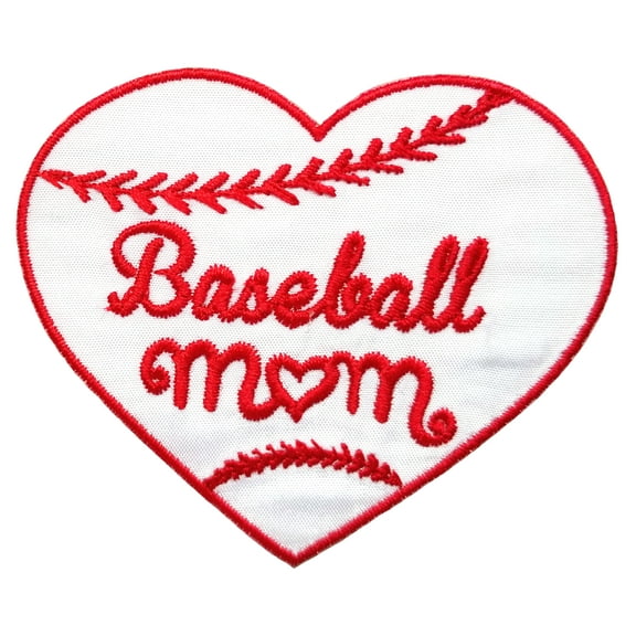 Baseball Mom Embroidered Iron On Patch
