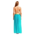 thumbnail image 2 of YiZYiF Women's Belly Dance Costume Halter Crop Top with Sequin Tassel Split Mesh Long Skirt 2Pcs Set Sky Blue A XL, 2 of 6