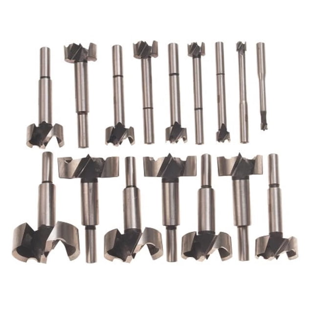 Juego de brocas Forstner Bosch FB1600 de 16 piezas con funda de madera