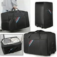 thumbnail image 1 of Bolsa de almacenamiento de ropa con asa y cremallera, gran capacidad de 47,55 galones, bolsa de mudanza de viaje para ropa, ropa de cama, tela Oxford negra, 30,71x18,9x15,75in, 1 of 5