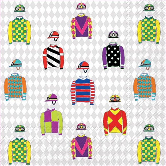 Boston International C017500 Pack de Serviettes de Cocktail en Papier de 20 - Soies de Jockey - Cas de 3