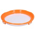 thumbnail image 2 of Food Preservation Tray, Round Foods Storage Container Environmentally Friendly PP TPU Elastic Film Stackable with Sealing Lid for Kitchen for Outdoor Camping Orange, 2 of 7