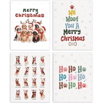 Aingg Dark Moody Christmas Wall Art Poster Prints for Home Room Bedroom Decor, Dark Academia Christmas Decor, Winter Bauble Ball Ornament Bell Mistletoe Holiday Prints Wall Art Unframed