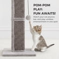 thumbnail image 3 of PAWZ Road 31" Natural Sisal Cat Scratching Post for Indoor Cat Scratcher with Plush Large Base, Gray, 3 of 11