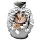 thumbnail image 3 of Sudadera con capucha con estampado 3D de gato lindo para hombres y mujeres, sudadera informal de manga larga de gran tamaño, sudaderas para hombres, 3 of 5
