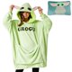 thumbnail image 1 of Sudadera con capucha Disney Stitch Blanket, 2 en 1, sudadera con capucha de forro polar extragrande para bebés Yoda Minnie Mouse, Stitch Gifts (Green Baby Yoda), 1 of 6