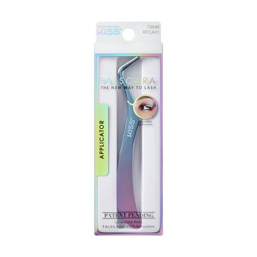 KISS FALSCARA False Lash Clusters Mistake Proof Applicator, Polished Steel, 1 Piece