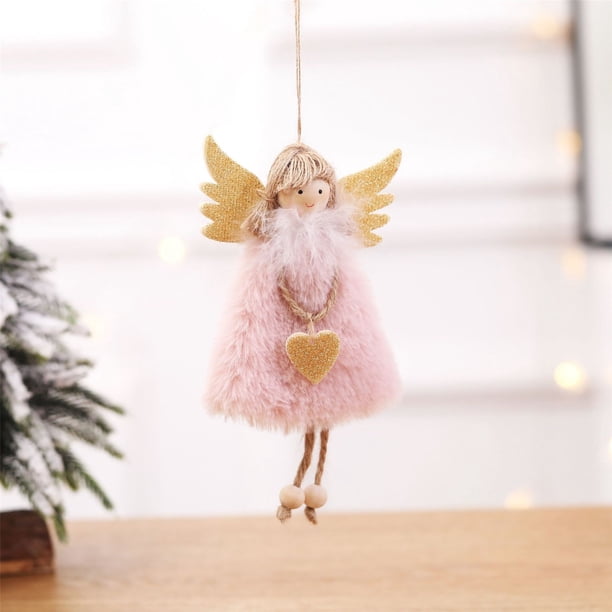 Colgante Decorativo Navideño Xihbxyly Ángel de Plumas