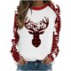thumbnail image 2 of Pntutb - Camiseta holgada con estampado de moda para mujer, blusa de manga larga, cuello redondo, tops casuales Pntutb Pntutb-1440, 2 of 5