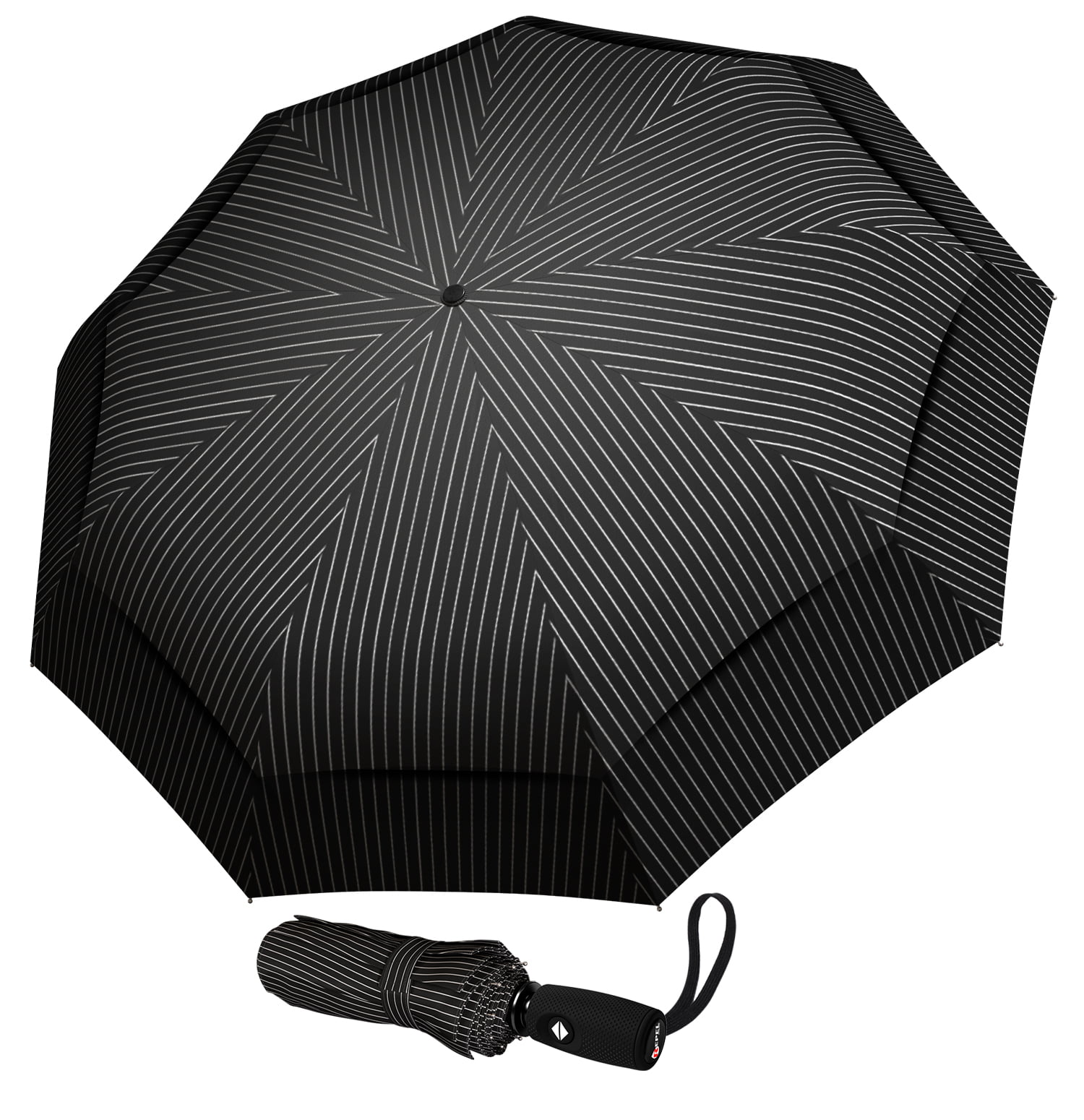  VATI Umbrella, Travel Umbrella Windproof with 210T Teflon  Coating, Compact Folding Umbrellas with Ergonomic Handle, Auto Open/Close  (Black) : Clothing, Shoes & Jewelry
