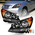 thumbnail image 2 of For 2005-2010 Honda Odyssey Black Housing Amber Corner Headlights Assembly Pair, 2 of 6