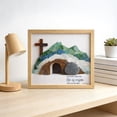 thumbnail image 4 of Sokhug Sea Glass Empty Tomb Wall Art, Resurrection Jesus Religious Decor, Handmade Framed Artwork for Easter Home, 4 of 6