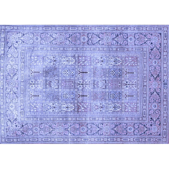 Ahgly Company Indoor Rectangle Persian Blue Traditional Area Rugs, 4' x 6'