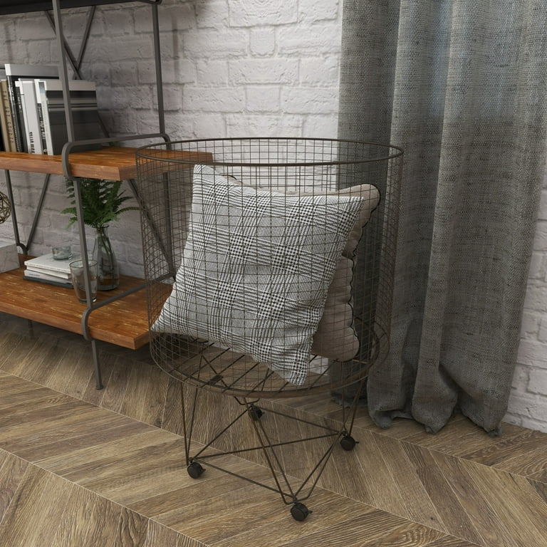 Brown Basket デモセット DecMode Brown Leather Storage Baskets - Organization
