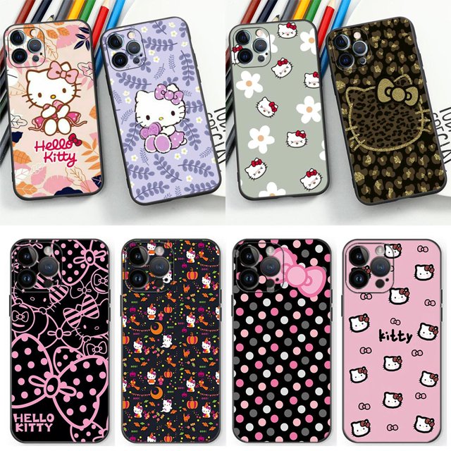 Cute Cat Hello K-k-Kitty Phone Funda Coque Case For iphone Apple 14 13 12 11 Pro XS Max Mini X XR SE 8 7 15 6 Plus Case Shell Wanyu