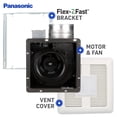 thumbnail image 5 of Panasonic WhisperCeiling Bathroom Exhaust Fan with Dimmable LED Light, 110-130-150 CFM, FV-1115VQL1, 5 of 7