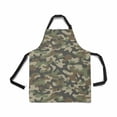thumbnail image 2 of ASHLEIGH Camouflage Repeated Green Camo Print Unisex Adjustable Bib Apron with Pockets for Women Men Girls Chef for Cooking Baking Gardening Crafting, 2 of 2