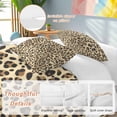 thumbnail image 2 of 3 Piece Leopard Duvet Cover Set Twin Size, Microfiber Comforter/Quilt Cover with Corner Ties and 2 Pillowcases, Brown Animals Art Modern Farmhouse All Season Soft Bedding with Zipper Closure, 2 of 8