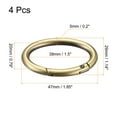 thumbnail image 2 of Uxcell 1.85 Inch Spring Oval Ring Round Snap Clip Trigger for Bag Purse Keychain, 4Pack Bronze, 2 of 6