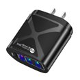 thumbnail image 3 of Cargador de pared rápido para teléfono de carga rápida 36W PD USB-C QC3.0 Adaptador de carga rápida doble 4 enchufes, 3 of 5