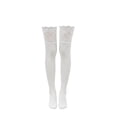 thumbnail image 4 of Women's Y2K Lace Trim Over-the-Knee Socks Ribbed Thigh High Stockings (1 Pair), 4 of 5