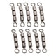 thumbnail image 3 of Paquete de 10 anzuelos giratorios triples para pesca, con anzuelo de anilla sólida y conector de línea. 04, 3 of 8