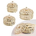 thumbnail image 4 of Crystal Jewelry Box Treasure Case Decorative Holder Display Gold for Necklace, 4 of 4
