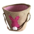 thumbnail image 2 of Cesta de Pascua Sunnimix Cubo de Conejo de Pascua Rosa Bolsa de Almacenamiento Reutilizable, 2 of 8