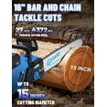 thumbnail image 4 of Azzuno 16 in Electric Chainsaw Brushless Cordless Tool-Free Chain Tensioning and Auto Lubrication,Battery Powered Chain Saw Kit for Tree&Wood Cutting, 4 of 7