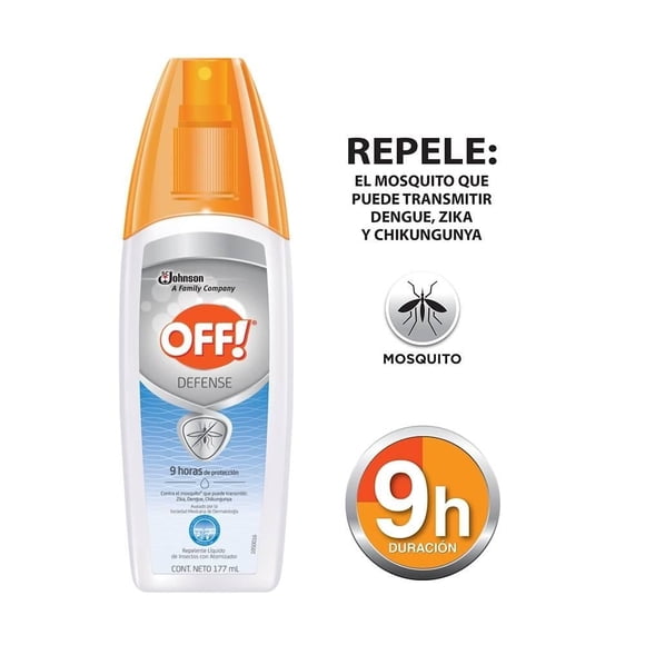 Repelente Líquido de Insectos OFF! Defense Atomizador de 177 mL