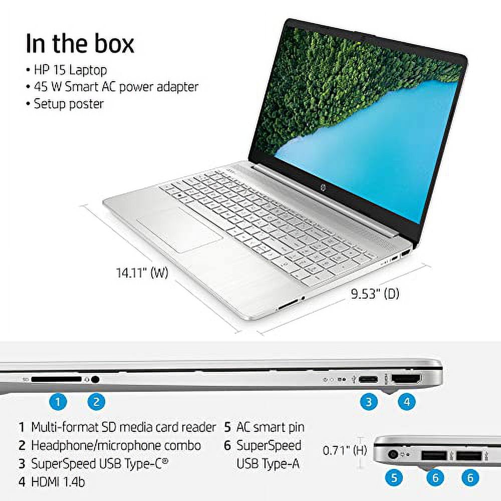 HP 15.6" Laptop, Full HD Micro-Edge Display, Intel Quad-Core i5-1135G7 Processor, Intel Iris Xe Graphics, Webcam, HDMI, Wi-Fi, USB Type-C, NLY MP, Windows 11 (20GB RAM | 1TB SSD)