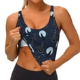 thumbnail image 3 of Fotbe Night Forest Wolf Sujetador Deportivo Largo sin Aros para Mujer con Almohadillas y Soporte Medio, Transpirable y Absorbente, Camiseta Tipo Chaleco o Tank Top-Small, 3 of 8