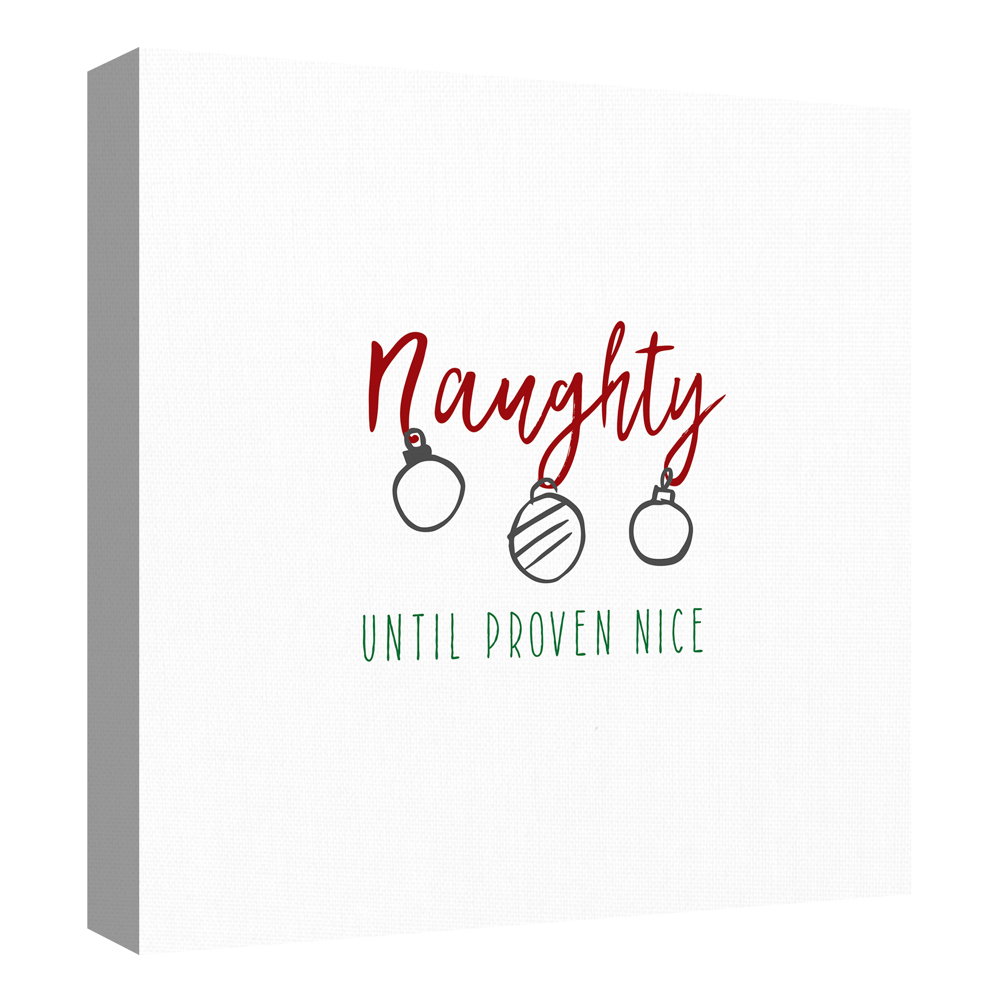 Naughty & Nice by Amanda Murray Holiday Canvas Art Print Set of 2