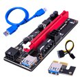 thumbnail image 1 of facefd PCI-E Adapter Board USB 3.0 1X to 16X GPU Extender LED Light Card Portable Mini Video Computer Desktop PC Spare Blue USB Cable, 1 of 8