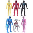 thumbnail image 1 of 6pcs/set Movie Version Power Rangers Anime Figure Model Doll Decor With Light, 1 of 4