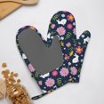 thumbnail image 4 of Cauagu Floral Rabbit Print Oven Mitts 2 Piece Set,BBQ Gloves Grilling Gloves Kitchen Silicone Oven Gloves Heat Resistant Oven Mitts for Barbecue Cooking & Baking, 4 of 6