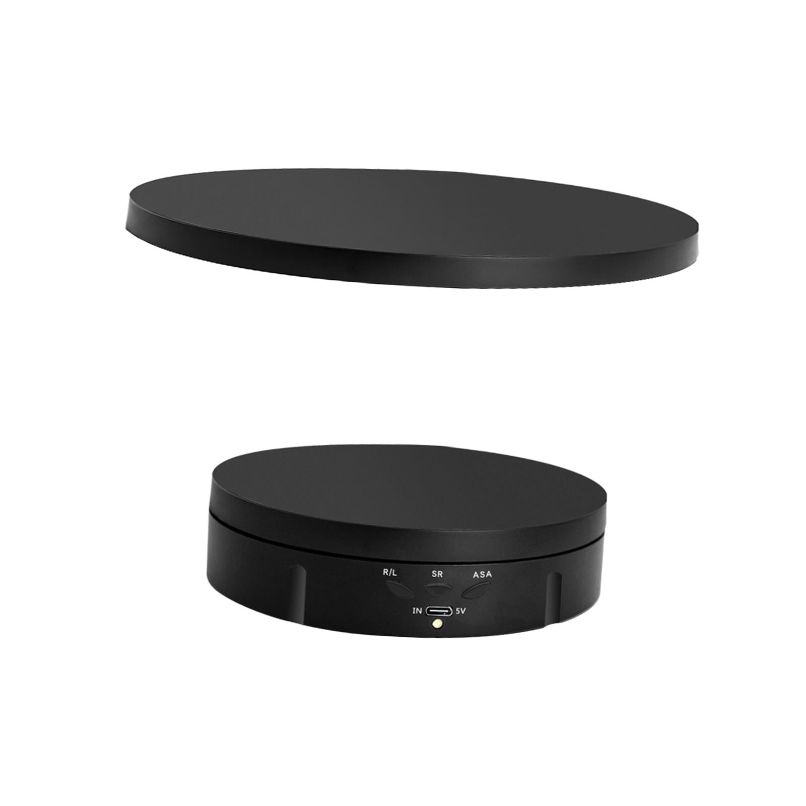 Photography Turntable, Electric Rotating Turntable, Low Noise, 360 Degree  Turntable Display Stand for Video, Jewelry Product Display Black 